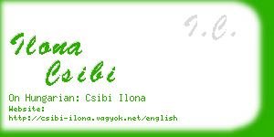 ilona csibi business card